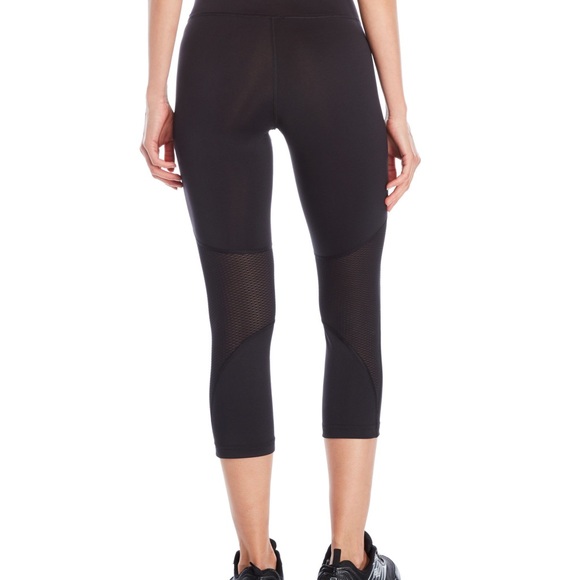 Puma black leggings with mesh panels. NWT.  Sz L. - Picture 2 of 4